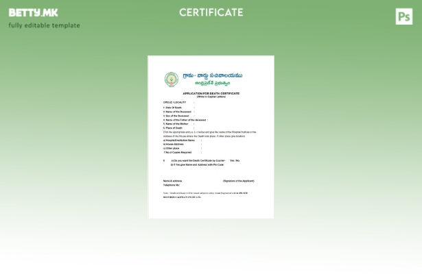 Модерен стил индиската влада на Андра Прадеш, шаблон за Австралија за смрт